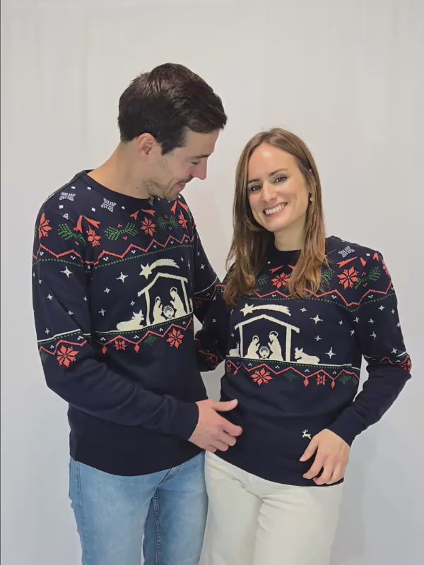 Mens Womens Christmas Jumper Nativity
