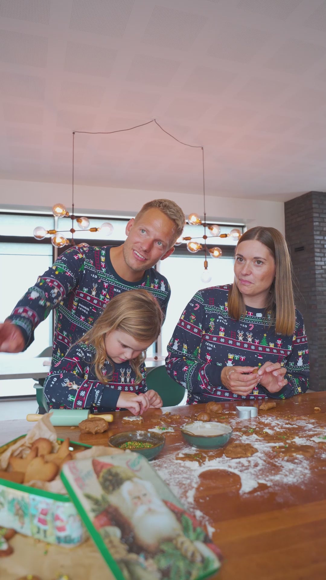 Family Christmas Pyjama Vintage Gaming