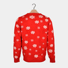 Santa and Reindeer Greeting Red Couple's Christmas Jumper