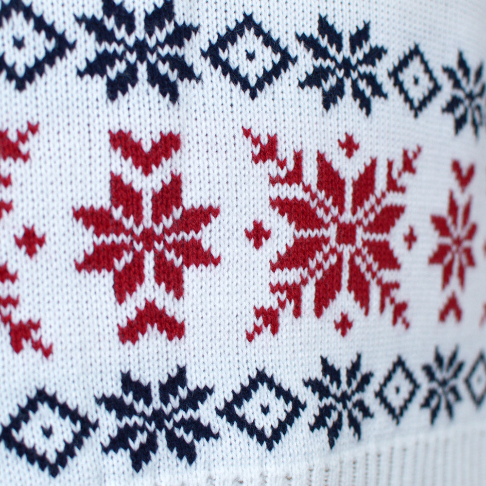 Red Christmas Snow Jumper with Reindeer