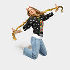 Womens Black Christmas Jumper Merry Christmas Couples
