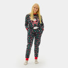 Christmas Pyjama for Family with Skiing Santa Womens