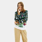 Womens LED light-up Christmas Jumper Santa is Coming to Town
