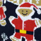 LED light-up Family Christmas Jumper with Gingerbread House Detail